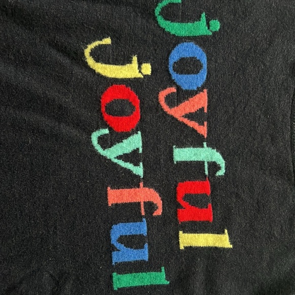 Talbots holiday lightweight sweater “joyful joyful” - Picture 3 of 5